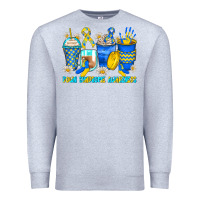 Heather Grey down syndrome coffee cups Premium Sweatshirt - Zillion Design Studio