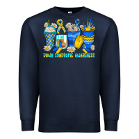 Navy down syndrome coffee cups Premium Sweatshirt - Zillion Design Studio