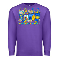 Purple down syndrome coffee cups Premium Sweatshirt - Zillion Design Studio