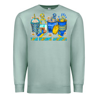 Seafoam down syndrome coffee cups Premium Sweatshirt - Zillion Design Studio
