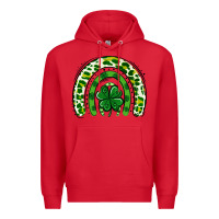Red St Patrick Rainbow Premium Hoodie - Jasminsmagicworld