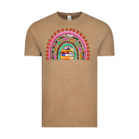Vintage Coffee teacher pen apple books rainbow Vintage Tee - Artiststas