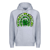Heather Grey St Patrick Rainbow Premium Hoodie - Jasminsmagicworld