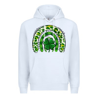 White St Patrick Rainbow Premium Hoodie - Jasminsmagicworld