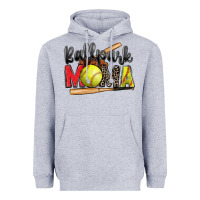 Heather Grey ballpark mama softball Heavyweight Hoodie - Zillion Design Studio