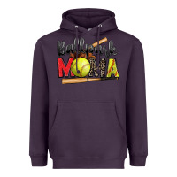Plum ballpark mama softball Heavyweight Hoodie - Zillion Design Studio