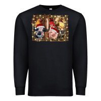 Black christmas farm animals Premium Sweatshirt - RanaPortraitStore