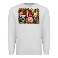 Dove Grey christmas farm animals Premium Sweatshirt - RanaPortraitStore