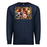 Navy christmas farm animals Premium Sweatshirt - RanaPortraitStore