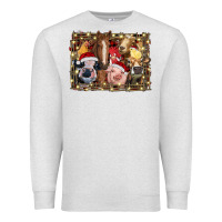 Oatmeal Heather christmas farm animals Premium Sweatshirt - RanaPortraitStore