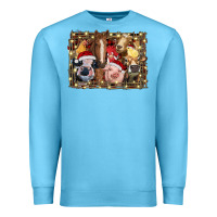 Ocean Blue christmas farm animals Premium Sweatshirt - RanaPortraitStore