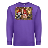 Purple christmas farm animals Premium Sweatshirt - RanaPortraitStore