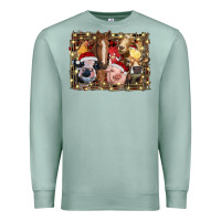 Seafoam christmas farm animals Premium Sweatshirt - RanaPortraitStore