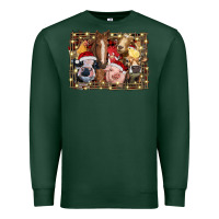 Sports Green christmas farm animals Premium Sweatshirt - RanaPortraitStore