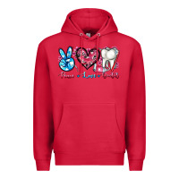 Cardinal peace love dental Premium Hoodie - AdoDesignShop