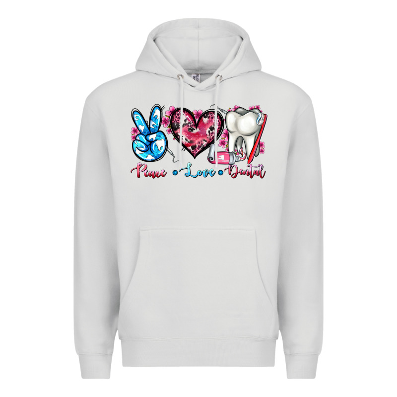 Peace Love Dental Premium Hoodie by AdoDesignShop | Teevron
