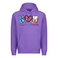 Purple peace love dental Premium Hoodie - AdoDesignShop