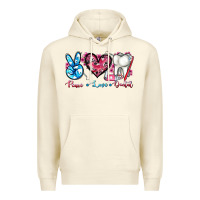 Sandshell peace love dental Premium Hoodie - AdoDesignShop