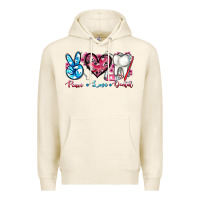 Tofu peace love dental Premium Hoodie - AdoDesignShop