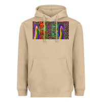 Mushroom Mardi gras brushstrokes crawfish fleur de lis Heavyweight Hoodie - RanaPortraitStore