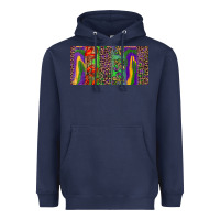 Navy Mardi gras brushstrokes crawfish fleur de lis Heavyweight Hoodie - RanaPortraitStore