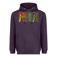 Plum Mardi gras brushstrokes crawfish fleur de lis Heavyweight Hoodie - RanaPortraitStore