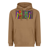 Toasted Coconut Mardi gras brushstrokes crawfish fleur de lis Heavyweight Hoodie - RanaPortraitStore