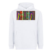 White Mardi gras brushstrokes crawfish fleur de lis Heavyweight Hoodie - RanaPortraitStore