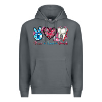 Rock peace love dental Premium Hoodie - AdoDesignShop