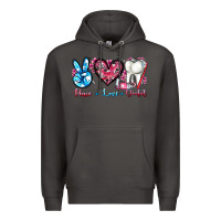 Smoke peace love dental Premium Hoodie - AdoDesignShop
