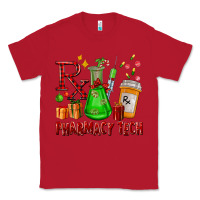 Red pharmacy tech christmas Classic Tee - FaDigitalArtStudio