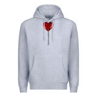 Heather Grey heart candy Premium Hoodie - AdoDesignShop