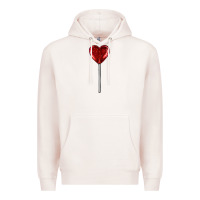Pale Pink heart candy Premium Hoodie - AdoDesignShop