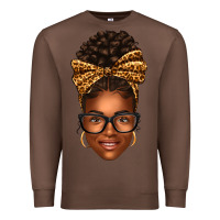 Chestnut afro woman messy bun Premium Sweatshirt - texasbilliewilder