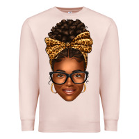 Pale Pink afro woman messy bun Premium Sweatshirt - texasbilliewilder