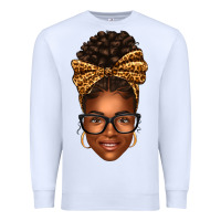 White afro woman messy bun Premium Sweatshirt - texasbilliewilder