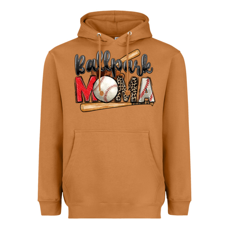 Ballpark Mama Baseball Heavyweight Hoodie by Zillion Design Studio | Teevron
