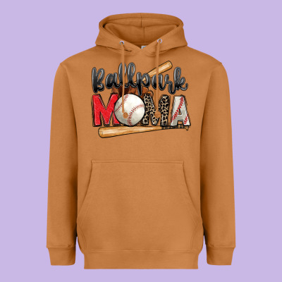 Ballpark Mama Baseball Heavyweight Hoodie Designed By Zillion Design Studio
