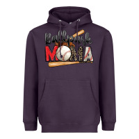 Plum ballpark mama baseball Heavyweight Hoodie - Zillion Design Studio