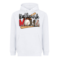 White ballpark mama baseball Heavyweight Hoodie - Zillion Design Studio