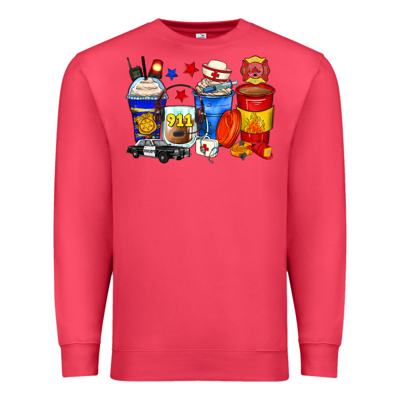 Dispatcher Coffee Cups Premium Sweatshirt by Zillion Design Studio | Teevron
