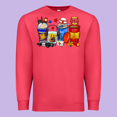 Dispatcher Coffee Cups Premium Sweatshirt Designed By Zillion Design Studio