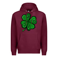 Burgundy St. Patrick's Day Shamrock Premium Hoodie - Jasminsmagicworld
