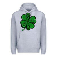 Heather Grey St. Patrick's Day Shamrock Premium Hoodie - Jasminsmagicworld