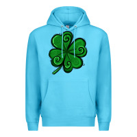 Ocean Blue St. Patrick's Day Shamrock Premium Hoodie - Jasminsmagicworld
