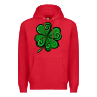 Red St. Patrick's Day Shamrock Premium Hoodie - Jasminsmagicworld
