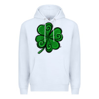 White St. Patrick's Day Shamrock Premium Hoodie - Jasminsmagicworld