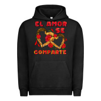 Pigment Black el amor se comparte with churros Urban Hoodie - AdoDesignShop