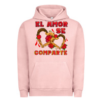 Pigment Salmon el amor se comparte with churros Urban Hoodie - AdoDesignShop