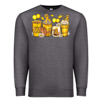 Charcoal Heather childhood cancer coffee cups Premium Sweatshirt - Zillion Design Studio